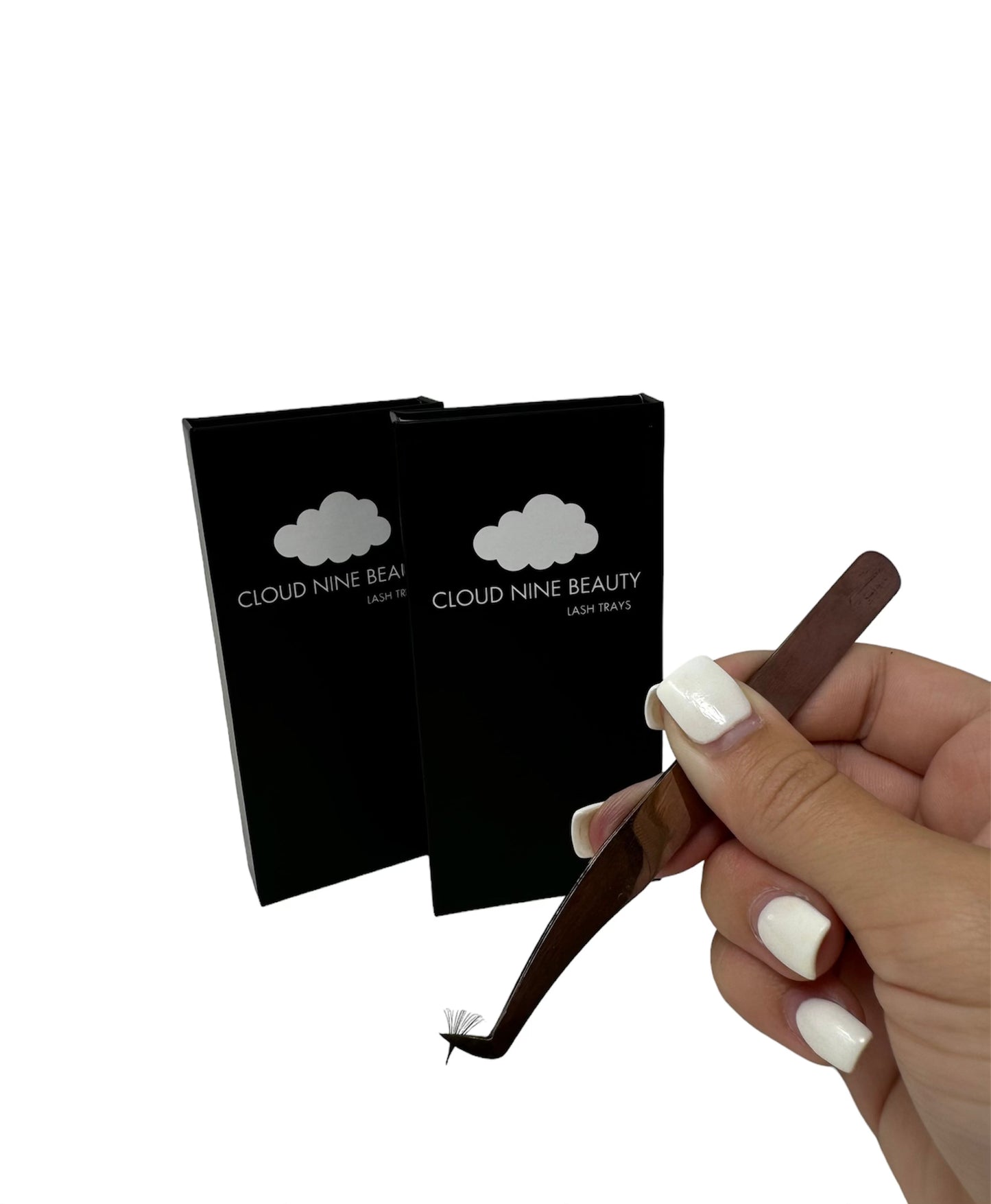 Bandejas de pestañas individuales de cachemira oscura 0,05 D Curl